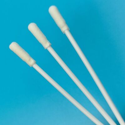8 cm wegwerpwitte PP-stick Steriele schuimspits Swab Oppervlakte bemonstering Swab oraal Swab Proefproefverzameling Swab met individuele verpakking