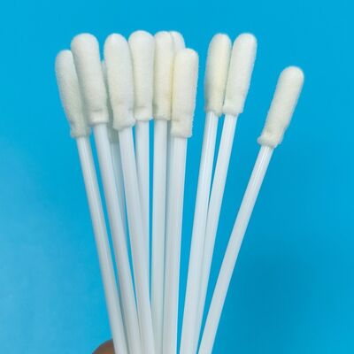8 cm wegwerpwitte PP-stick Steriele schuimspits Swab Oppervlakte bemonstering Swab oraal Swab Proefproefverzameling Swab met individuele verpakking