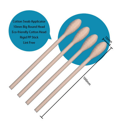 100 mm rigide PP Stick Big Round Head Cotton Bud Medical Qtips Cotton Swab Applicator voor laboratorium