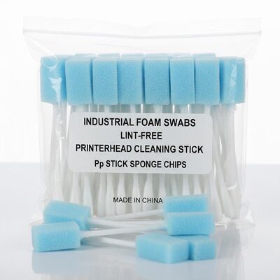 Pp Stick Sponge Chips Industrial Foam Swabs Lint Free Printerhead Reiniging Stick