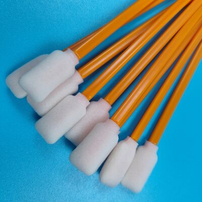712A Pluisvrije Oranje Stick Spons Detail Swab Cleanroom Swab Rechthoekige Schuim Swab voor Printerreiniging