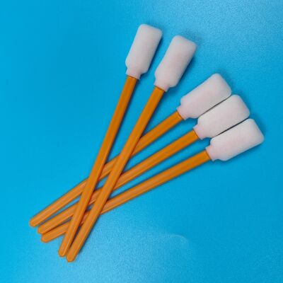 712A Pluisvrije Oranje Stick Spons Detail Swab Cleanroom Swab Rechthoekige Schuim Swab voor Printerreiniging