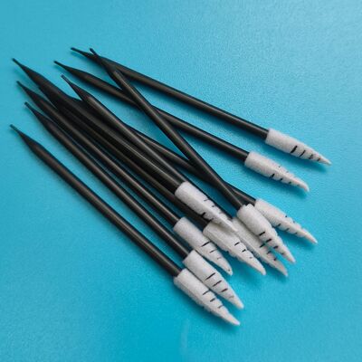 751 Pluisvrije Zwarte Handgreep Spiraal Puntige Auto Detail Swab Schuimtip Reinigingskamer Swab voor Hoofdtelefoon Reiniging