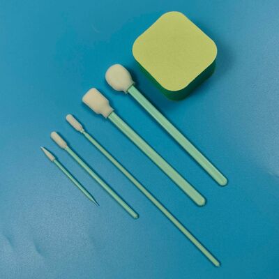 Draagbare groene handgreep microspons Detaillering wattenstaafje Precisie-reinigingsstaafje Kit autoreinigingsset
