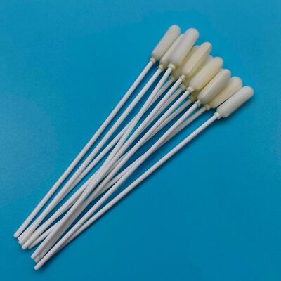 14cm Wegwerp Lange PP Stok Grote Schuimkop Mondspons Steriele Monstername Spons Griep Test Sampling Spons
