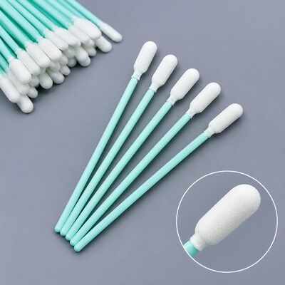 6 mm Ronde schuimspits Reinigingsswab Met stevig groen handvat Lintvrij Precision Cleaning Applicator Lengte 100 mm