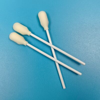 Wegwerp witte PP Stick Foam Cover katoenen spons Stick Foam Tip Swab voor medische tests