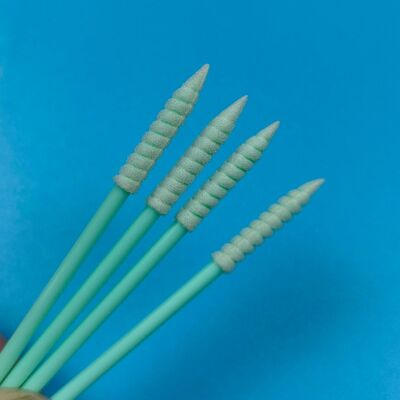 752 Stijve PP Stick Lange Spiraal Puntige Spons Stick Detaillering Wattenstaafje Precisie Reiniging Schuim Tip Wattenstaafje voor Cleanroom