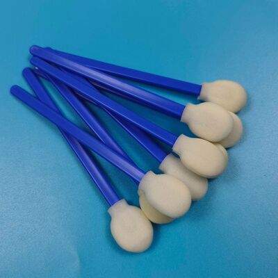 708 Lintvrij Blauw Handvat Groot Ronde Hoofd Schoonkamer Spons Swab Autoreiniging Detail Swab Autoreiniging Swab voor het schoonmaken van printers