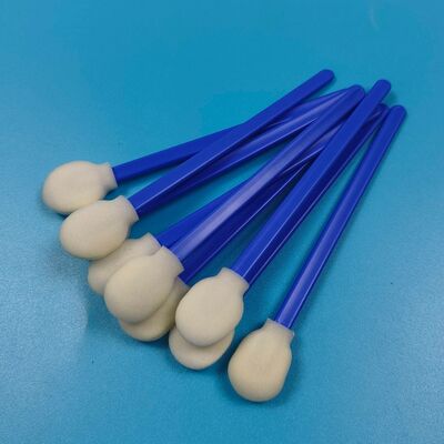 708 Lintvrij Blauw Handvat Groot Ronde Hoofd Schoonkamer Spons Swab Autoreiniging Detail Swab Autoreiniging Swab voor het schoonmaken van printers