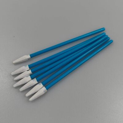 Blauw handvat, pluisvrij wattenstaafje, mini-puntig polyester wattenstaafje, precisie-reinigingsdoekje voor cleanroom