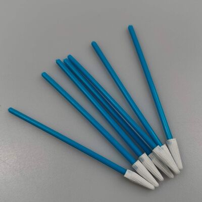 Blauw handvat, pluisvrij wattenstaafje, mini-puntig polyester wattenstaafje, precisie-reinigingsdoekje voor cleanroom