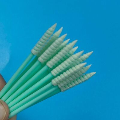 752 Groene PP Stick Pluisvrij Wattenstaafje Mini Spiraalvormige Spons Detaillering Wattenstaafje Precisie Reinigingsschuim Wattenstaafje voor Cleanroom
