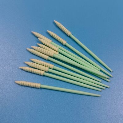 752 Groene PP Stick Pluisvrij Wattenstaafje Mini Spiraalvormige Spons Detaillering Wattenstaafje Precisie Reinigingsschuim Wattenstaafje voor Cleanroom