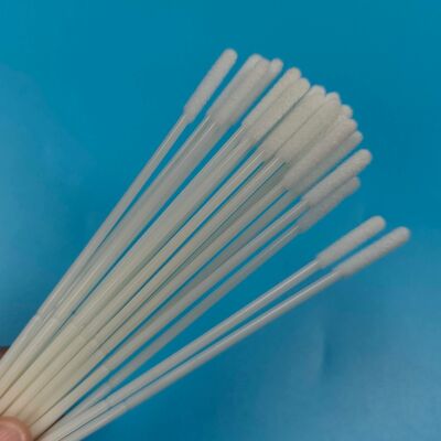 Individuele Verpakte Sterke ABS Stick Steriele Flocked Nylon Swab Neus Swab Flu-test Proefproefproef Swab Mond Specimenverzameling Swab