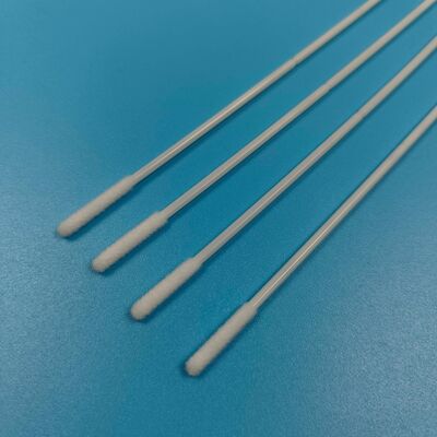 Individuele Verpakte Sterke ABS Stick Steriele Flocked Nylon Swab Neus Swab Flu-test Proefproefproef Swab Mond Specimenverzameling Swab