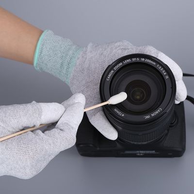 Dual-Protection Surface-Safe Swab: Houtstok met een met schuim omhulde katoenen kern voor schramvrij industriële reiniging