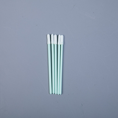 TX743B micro- Katoenen Zwabbersstok, de Witte Hoofd Groene Stok van Stoffenzwabbers