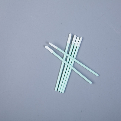 TX743B micro- Katoenen Zwabbersstok, de Witte Hoofd Groene Stok van Stoffenzwabbers