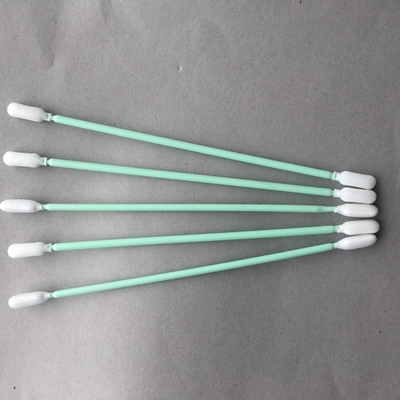 TX740B Cleanroom Q Uiteinden, Katoenen Schoonmakende Zwabbers Groene Stok voor PCB-het Schoonmaken