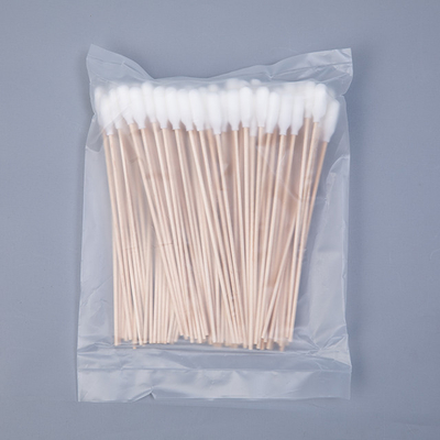 Katoenen van de verwijderings Houten Lange Stok Zwabbers, Steriele Met medicijnen behandelde Katoenen Zwabbers