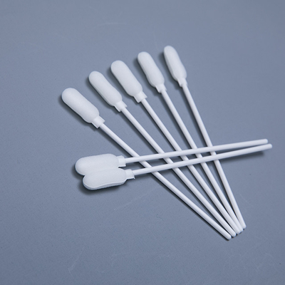 Wit Steriel van Katoenen de Sponsuiteinde Zwabbers Plastic Stokken de Hoofdlengte van 18,5 Mm
