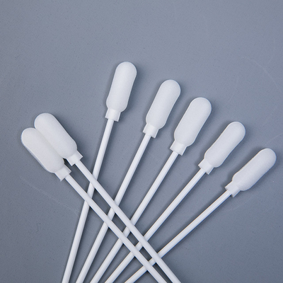 Wit Steriel van Katoenen de Sponsuiteinde Zwabbers Plastic Stokken de Hoofdlengte van 18,5 Mm