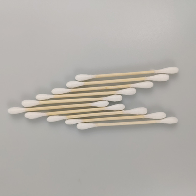 Van het het Bamboehandvat van ECO het Biologisch afbreekbare Dubbele Hoofdkatoen Bud Swab in Document Vakje