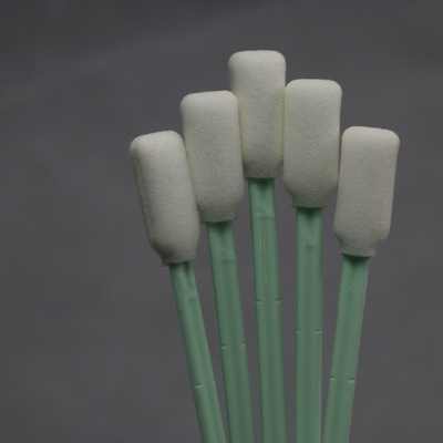 Duurzame schuimstaafjes met handvat (50 stuks) - 125 mm pluisvrije oranje/zwarte handvat sponskop voor het reinigen van gevoelige oppervlakken