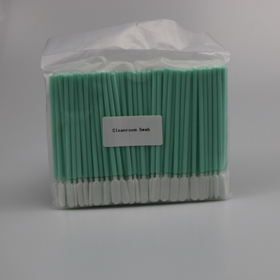 Cleanroom de Polyesterzwabbers van het Peddel Hoofd Groene Stijve Handvat met 102mm Lengte