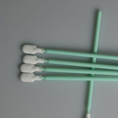 Cleanroom de Polyesterzwabbers van het Peddel Hoofd Groene Stijve Handvat met 102mm Lengte