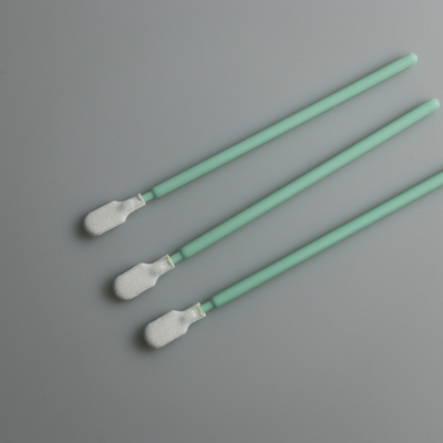 Cleanroom de Polyesterzwabbers van het Peddel Hoofd Groene Stijve Handvat met 102mm Lengte