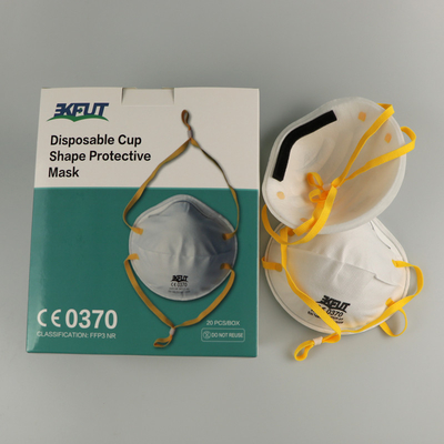 Het witte 3D Masker van het Ontwerp Beschikbare Gezicht FFP3 met Hoofdbanden