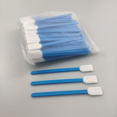 100 PCs 125mm Polyester Getipt Zwabbers Vierkant Hoofdblauw met pp-Stok