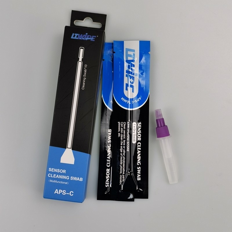 Lintvrije blauwe stok sensor reinigingsswabs voor het onderhoud van camera sensoren