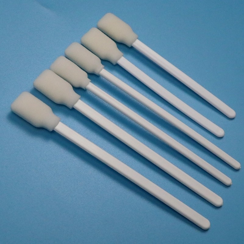 106 mm Wegwerpwit PP-sticker rechthoekig spons huidswab antiseptisch medisch schuimswab applicator