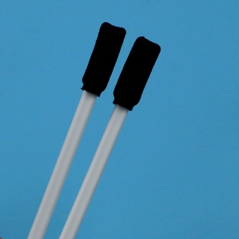 TX712 Lintvrij Zwart Vierkante sponsstok Wit handvat Rechthoekige schoonruimte Swab van schuim voor het schoonmaken van de printer