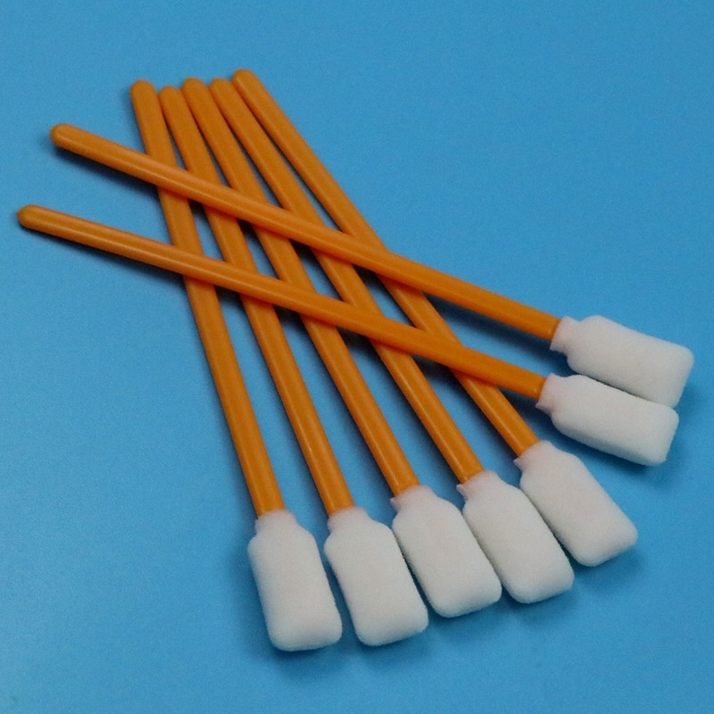 5" Lint Free Rectangular Foam Swab Oranje Stick Inkjet Printer Reiniging Foam Swab voor Cleanroom