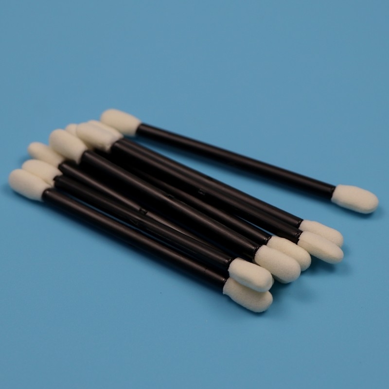 Lintvrij, dubbel geëindigd, gecomprimeerd, klein schoonruimte-swab, auto-schoonmaak-swab met zwart handvat