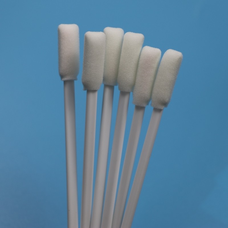 TX712 Lintvrij Wit PP Stick 10mm Reghoekige Cleanroom Swab Printer Reiniging ESD Foam Swab