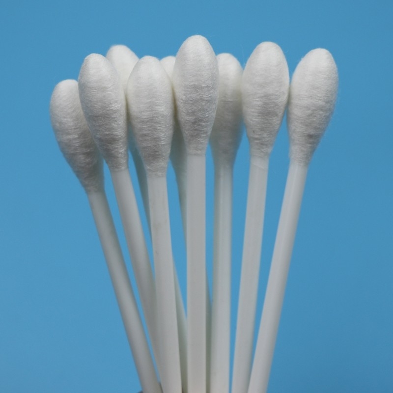 Wegwerpwitte PP-stick 10 mm Grote ronde kop Katoenen knoppen Medische katoenswab applicator