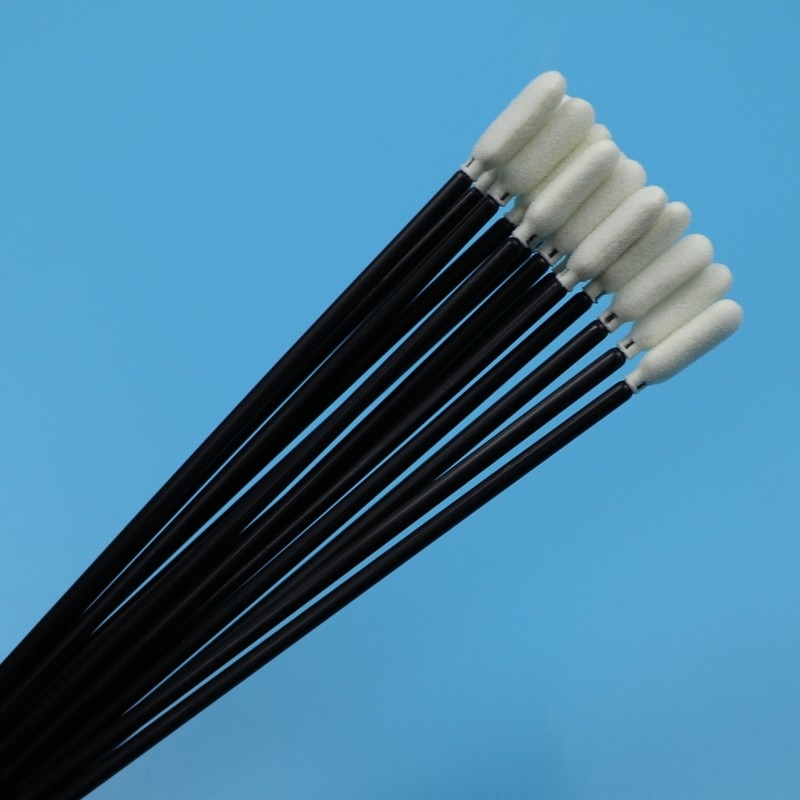 TX740 Lint Free 6.5" Long Black Handle Sponge Cleanroom Swab Auto Reiniging Foam Swab