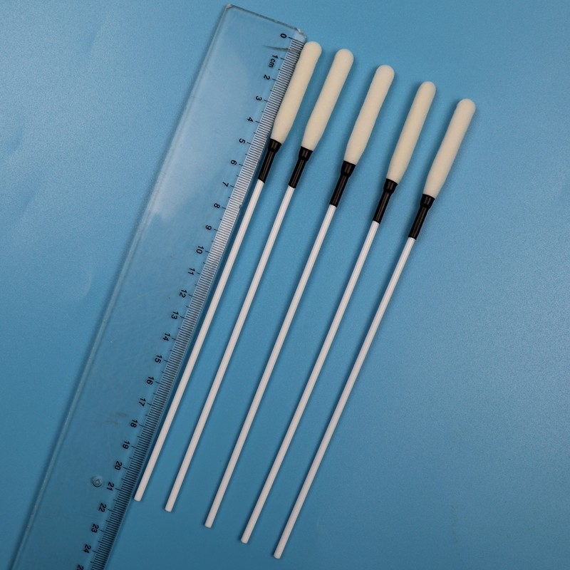 21 cm extra lange PP-stick Long Foam Tip Swab Medische sponsstick Trocar Wipe Swab