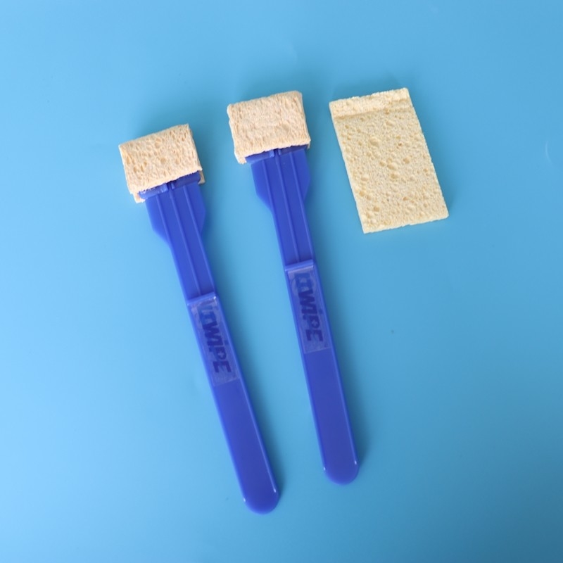 Hoge absorptie rechthoekige stok gemonteerde spons Swab Medische cellulose schuim Swab applicator