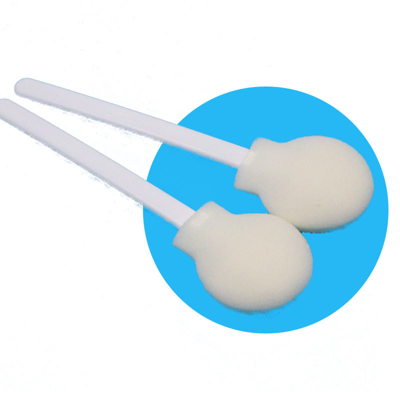 108 mm wegwerpwitte PP-stick 30 mm grote ronde kop sponsstick medische cirkelvormige schuimswab applicator
