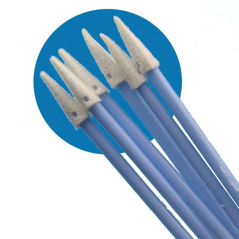 Blauwe handvat Dubbele punt Sponge Detail Swab Precision Cleaning Foam Swab voor Cleanroom