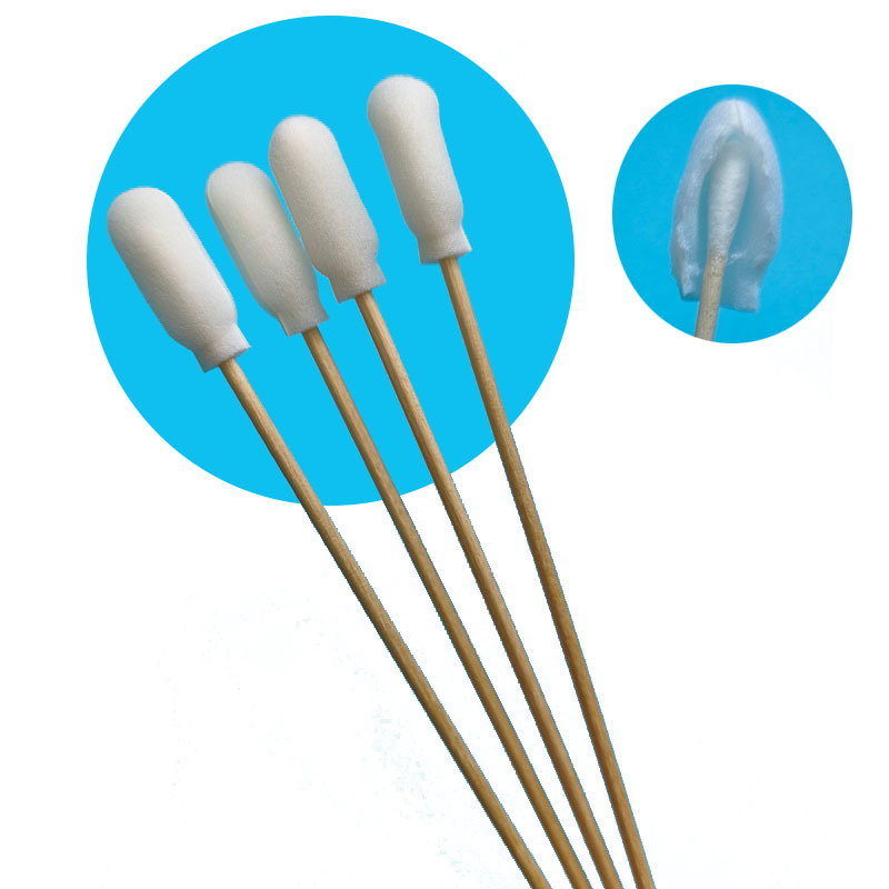 720 Biologisch afbreekbare houten schuimbekleding katoenen zwab applicatoren Precision Cleaning Swab voor laboratoria