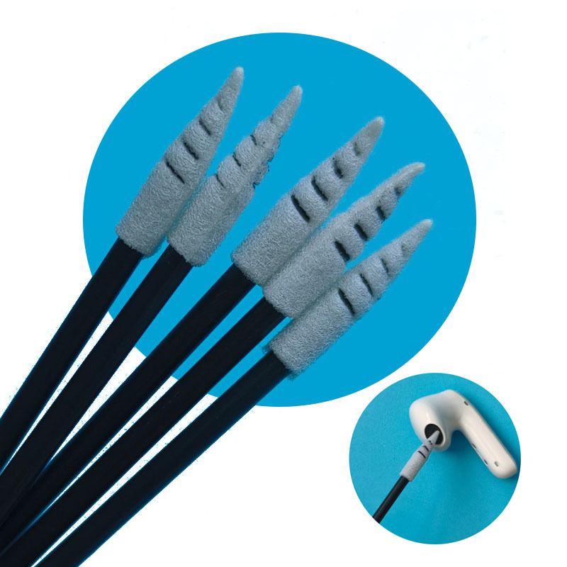 751 Pluisvrije Spiraalvormige Puntige Cleanroom Spons Detail Swab Precisie Schuim Swab voor Auto Reiniging