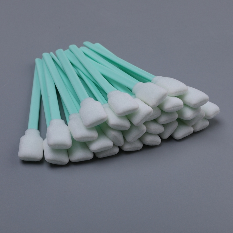 TX707 Style Printer Head Reiniging Swab Lint Free High Density Foam Tip PP Handle Cleanroom Sponge Swab 128mm 50pcs Pack