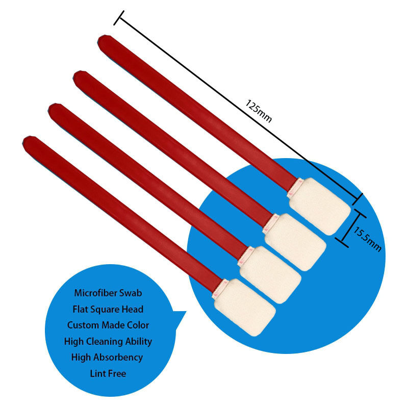 714 Pluisvrije platte vierkante autoreinigingsdetaillering Microvezel Clanroom-wattenstaafje voor schermreiniging